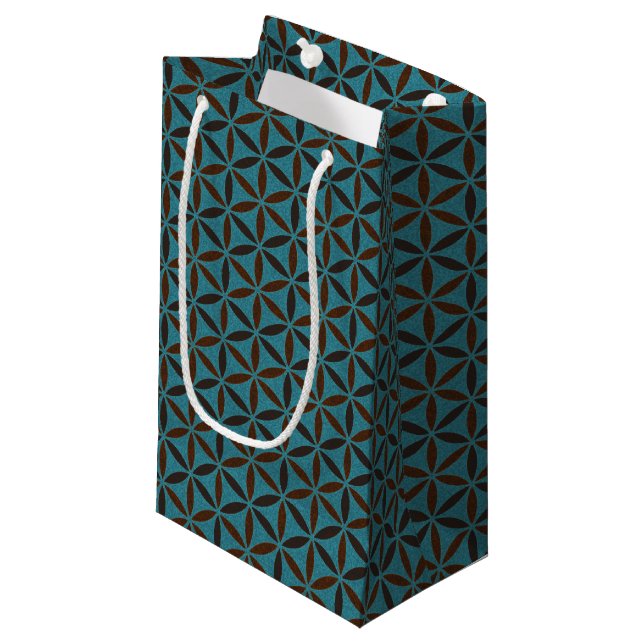 Flower of Life - stamp pattern - BG 2 Small Gift Bag (Front Angled)