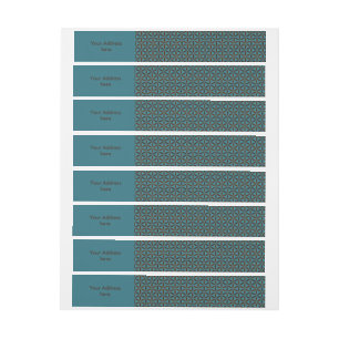 Flower of Life - stamp pattern - BG 2 Wraparound Address Label