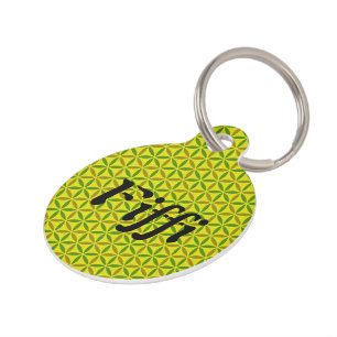 Flower of Life - stamp pattern - BG 3 Pet Tag