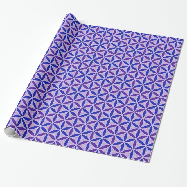 Flower of Life - stamp pattern - BG 4 Wrapping Paper (Unrolled)