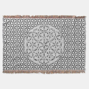 Flower of Life - stamp pattern - BG 5 Throw Blanket