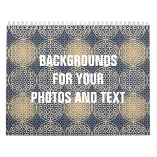 Flower of Life - stamp pattern - blue sand Calendar