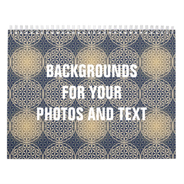 Flower of Life - stamp pattern - blue sand Calendar (Cover)