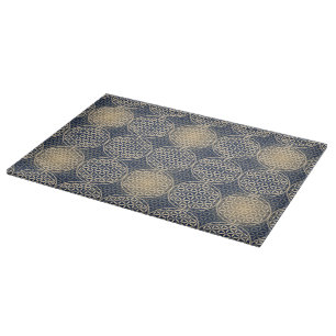 Flower of Life - stamp pattern - blue sand Cutting Board