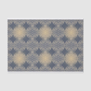 Flower of Life - stamp pattern - blue sand Tissue Paper