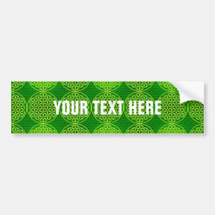 Flower of Life - stamp pattern - green Bumper Sticker