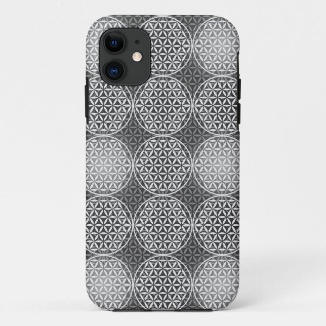 Flower of Life - stamp pattern - grey Case-Mate iPhone Case (Back)