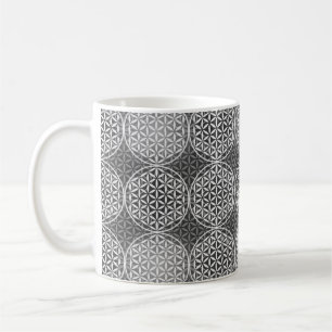 Flower of Life - stamp pattern - grey Coffee Mug