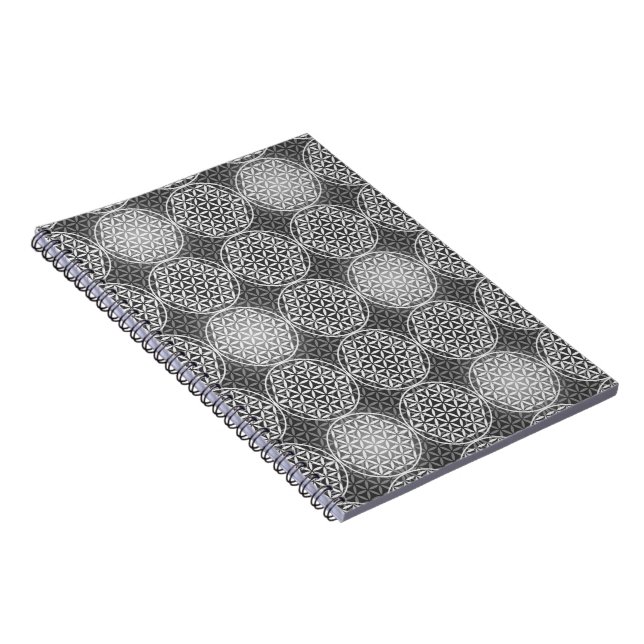 Flower of Life - stamp pattern - grey Notebook (Right Side)