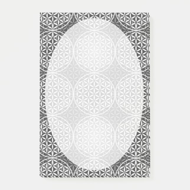 Flower of Life - stamp pattern - grey Post-it Notes (Front)
