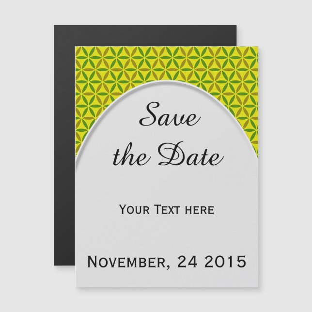 Flower of Life - stamp pattern III + your ideas Magnetic Invitation (Front/Back)