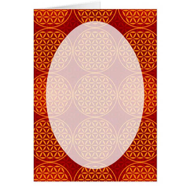 Flower of Life - stamp pattern - orange red (Front)