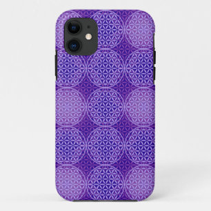 Flower of Life - stamp pattern - purple iPhone 11 Case