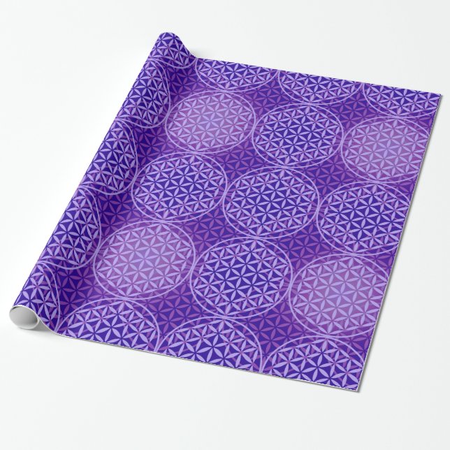 Flower of Life - stamp pattern - purple Wrapping Paper (Unrolled)