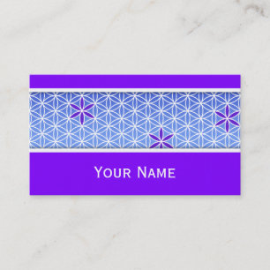 Flower Of Life - stamp seamless pattern - blue Business Card