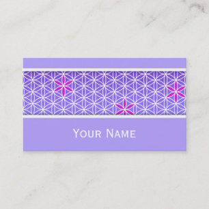 Flower Of Life - stamp seamless pattern - violet Business Card