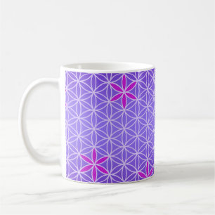 Flower Of Life - stamp seamless pattern - violet Coffee Mug