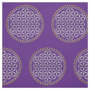 Flower of Life - stamp silver + your backg. & idea Fabric