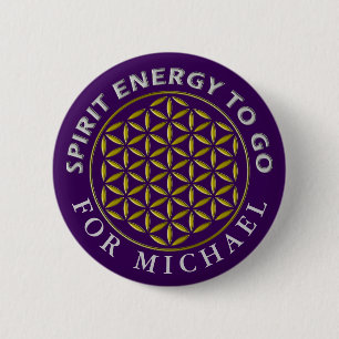 Flower Of Life - stamp - spirit energy to go 6 Cm Round Badge