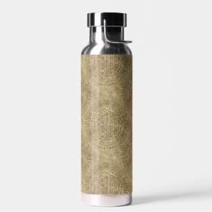 Flower Of Life - sun - seamless pattern 4 Water Bottle