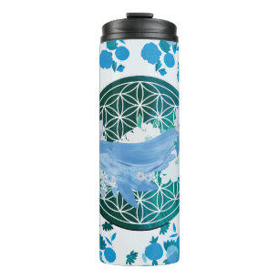Flower of life thermal tumbler