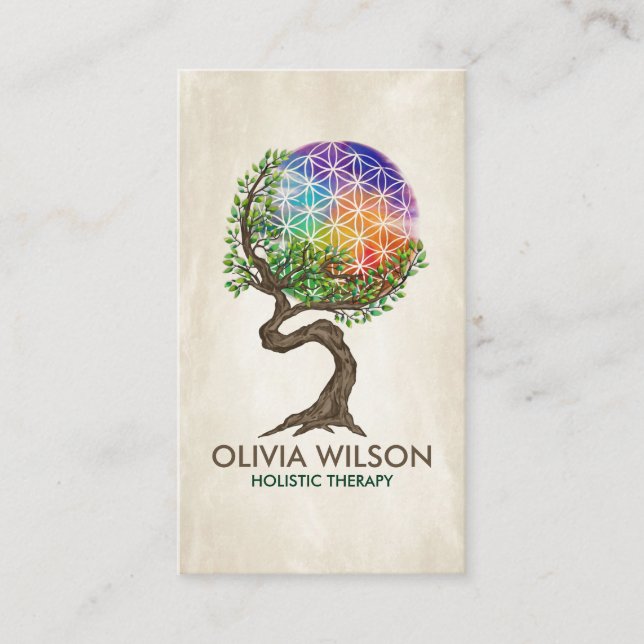 Flower of Life  - Tree of life Business Card (Front)