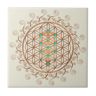 Flower of Life, Tree of Life, Kabbalah, Sephiroth Tile