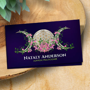 Flower of life Triple Moon Lotus  Business Card
