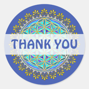 Flower Of Life - Vintage Blossom Ornaments 1 Classic Round Sticker