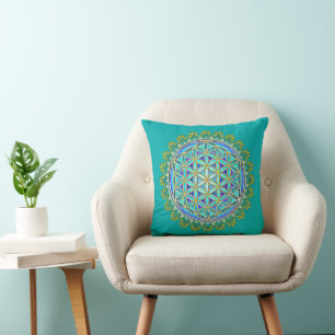 Flower Of Life - Vintage Blossom Ornaments 1 Cushion