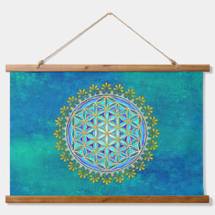 Flower Of Life - Vintage Blossom Ornaments 1 Hanging Tapestry