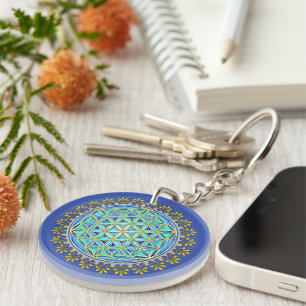 Flower Of Life - Vintage Blossom Ornaments 1 Key Ring