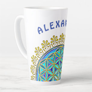Flower Of Life - Vintage Blossom Ornaments 1 Latte Mug