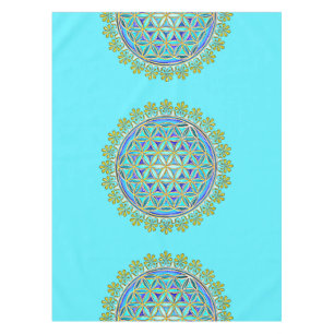 Flower Of Life - Vintage Blossom Ornaments 1 Tablecloth