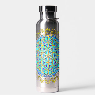 Flower Of Life - Vintage Blossom Ornaments 1 Water Bottle
