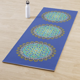 Flower Of Life - Vintage Blossom Ornaments 1 Yoga Mat