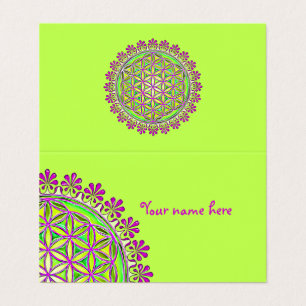Flower Of Life - Vintage Blossom Ornaments 2 Business Card