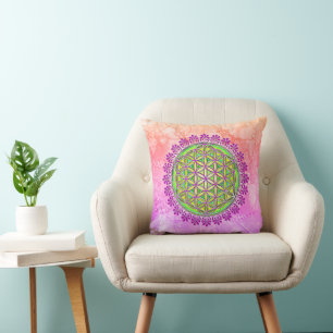 Flower Of Life - Vintage Blossom Ornaments 2 Cushion