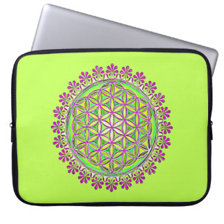 Flower Of Life - Vintage Blossom Ornaments 2 Laptop Sleeve