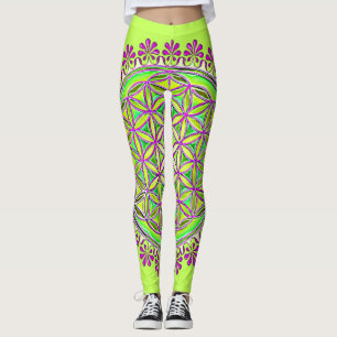 Flower Of Life - Vintage Blossom Ornaments 2 Leggings