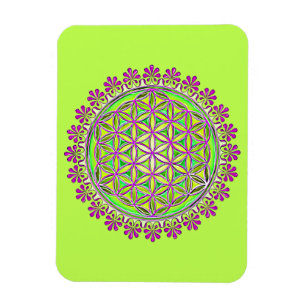 Flower Of Life - Vintage Blossom Ornaments 2 Magnet