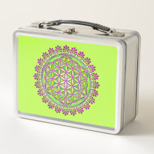 Flower Of Life - Vintage Blossom Ornaments 2 Metal Lunch Box