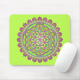Flower Of Life - Vintage Blossom Ornaments 2 Mouse Pad