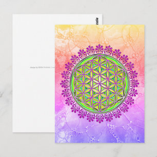 Flower Of Life - Vintage Blossom Ornaments 2 Postcard