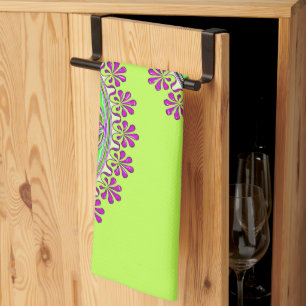 Flower Of Life - Vintage Blossom Ornaments 2 Tea Towel