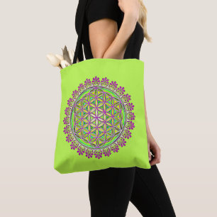 Flower Of Life - Vintage Blossom Ornaments 2 Tote Bag
