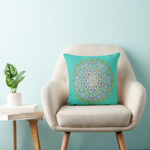 Flower Of Life - Vintage Blossom Ornaments 3 Cushion
