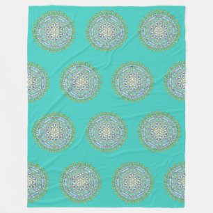 Flower Of Life - Vintage Blossom Ornaments 3 Fleece Blanket