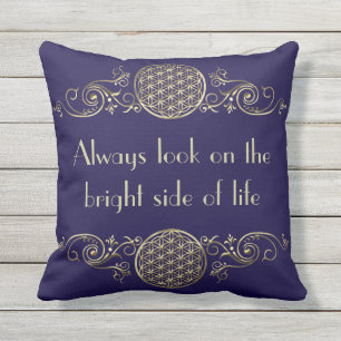 Flower of Life - vintage IV + your message Outdoor Cushion