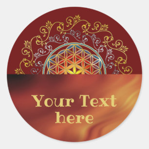 Flower Of Life - Vintage Ornaments Mandala 1 Classic Round Sticker